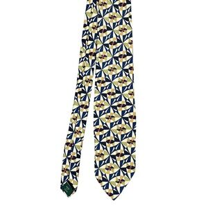 J Crew‎ Tie Mens Silk USA made 58" 3" Business Professional Vintage Abstract